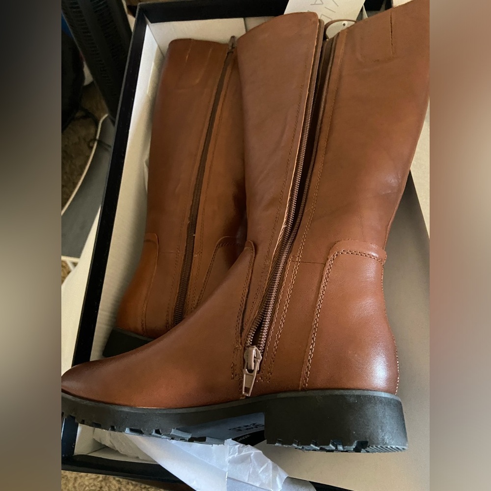 Naturalizer Gael Cinnamon Leather Boots NIB
